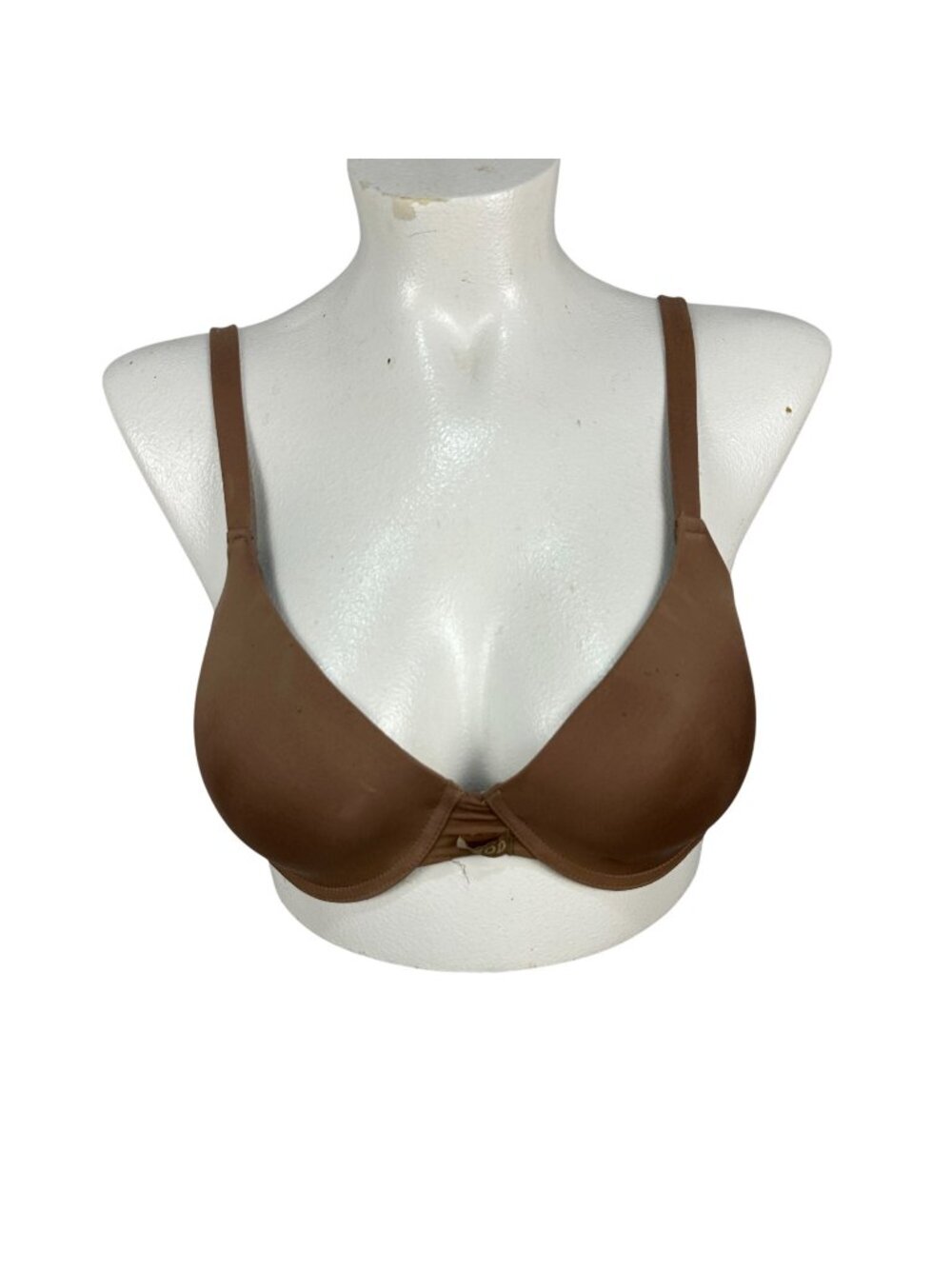 IZOD Womens Underwire Brown Padded Bra 38D Adjustable Straps Smooth Fit